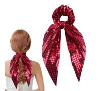 Chouchous Cheveux Nœud à Paillettes | attache queue de cheval chic,Attaches Queue de Cheval Élégantes - pour filles, femmes, épouses, danseuses, artistes, anniversaire, fêtes, mariage, vacances, gym,