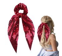 Chouchous Cheveux Nœud à Paillettes - Attache Queue de Cheval Scintillante - élastiques sans casse - pour Filles Femmes Dames Danseuses Artistes Gym Entraînement Yoga Cours École Anniversaire Fêtes Ma