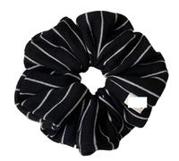Chouchous Chouchou rayé à 1 pièce, fait main, ton neutre, accessoire de coiffure élastique for femmes et filles au quotidien(Black)