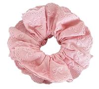 Chouchous élastiques à cheveux élégants avec bordure en dentelle - Corde à cheveux douce - Style décontracté - Pour filles