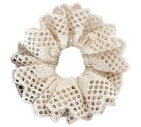 Chouchous élastiques à cheveux élégants avec bordure en dentelle - Corde à cheveux douce - Style décontracté - Pour filles