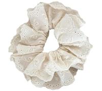 Chouchous élastiques à cheveux élégants avec bordure en dentelle - Corde à cheveux douce - Style décontracté - Pour filles