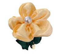 Chouchous élastiques à fleurs élégants pour femme - Grandes perles florales - Ajoute une touche de mode à votre look