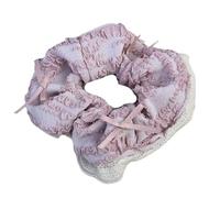 Chouchous élastiques en dentelle avec nœud pour femme InsStyle Ruban Bowknot Serre-tête Fille Sweet Hair Clip Party Décoration de cheveux