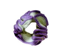 Chouchous en coton tricoté avec contraste de couleur, accessoires de cheveux élégants, chouchous tendance pour femmes pour diverses occasions