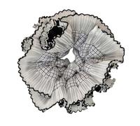 Chouchous en dentelle française à carreaux surdimensionnés pour chignons et queue de cheval, bandeau élastique assorti