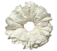 Chouchous en dentelle multi-couches bleu princesse à grands anneaux mignons