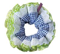 Chouchous en dentelle pour femme - Élastique - Esthétique - Chouchou à carreaux - Outil de cheveux pour fille