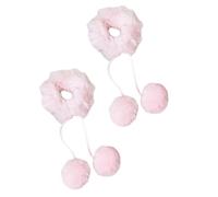 Chouchous en peluche pour femme et fille avec pompons, chouchou à cheveux en fourrure pour adolescentes, filles, couvre-chefs d'hiver