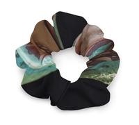 Chouchous en satin doux et extensible, imprimé deux grenouilles, élastiques pour cheveux, accessoires de cheveux tendance pour tous les types de cheveux