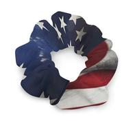 Chouchous en satin doux et extensible, imprimé drapeau des États-Unis, élastiques pour cheveux, accessoires de cheveux tendance pour tous les types de cheveux