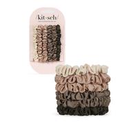 Chouchous en satin Kitsch pour femme Plus doux que la soie lastiques pour queue de cheval sans danger | Eucalyptus, 6 pi ces