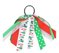 Chouchous en soie à breloques saisonnières avec thèmes de Noël, excellent accessoire pour cheveux confortable à porter pour les petites filles, support élastique pour queue de cheval
