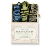 Chouchous en soie | Bandeaux pour cheveux en soie de mûrier 25 momme de qualité supérieure fabriqués à la main | Attaches élastiques pour queue de cheval et accessoires pour cheveux (Chouchous moyens