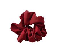 Chouchous en soie de couleur unie, élastiques for cheveux, accessoires for cheveux, queue de cheval, élastiques en caoutchouc for filles, couvre-chefs décontractés(Wine red)