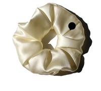 Chouchous extra larges en soie de mûrier for femmes et filles, élastiques surdimensionnés, attaches for cheveux, cordelettes, porte-queue de cheval(6cm Cream)