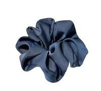 Chouchous for cheveux rouges for filles, élastiques à cheveux de grande taille for cheveux de poney, accessoires en satin de soie, style tendance(Dark blue)
