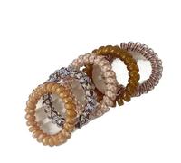 Chouchous for cordon téléphonique, 5 pièces/ensemble, attaches en spirale for cheveux, dégradé de couleur, téléphone imprimé à carreaux, bandeau élastique, accessoires for Pour support de queue(6)