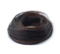 Chouchous humains duveteux, extensions de chignon, chouchou élastique, chouchou pour queue de cheval, marron clair