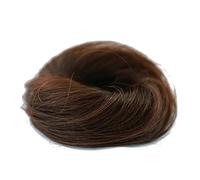 Chouchous humains duveteux, extensions de chignon, chouchou élastique, chouchou pour queue de cheval, marron clair