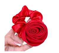 Chouchous Lot de 2 élastiques à cheveux en forme fleur rose for femme(Red)