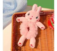 Chouchous mignons en forme d'animal, grenouille à fourrure, lapin, panda, chat, vache, chouchou en peluche, chouchous pour queue de cheval, lot de chouchous pour adolescentes, filles, femmes, cadeau