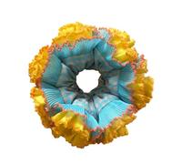 Chouchous plissés multicolores en tissu extensible pour la plupart des longueurs de cheveux pour femme