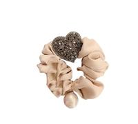 Chouchous pour Cheveux Bandeau en strass for femmes, corde à cheveux sans étranglement(marron)