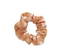 Chouchous pour Cheveux Bandes élastiques en tissu à fleurs colorées for femmes, 10 pièces, attaches for cheveux, chouchous floraux simples, corde(Orange)