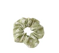 Chouchous pour Cheveux Bandes élastiques en tissu à fleurs colorées for femmes, 10 pièces, attaches for cheveux, chouchous floraux simples, corde(Green)