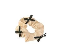 Chouchous pour Cheveux Chouchous élastiques rétro avec nœud blanc et noir, 5 pièces, Mini anneau for cheveux(Color5)