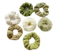 Chouchous pour Cheveux Ensemble de 7 chouchous for femmes, bandeau en peluche solide for filles(Color1)