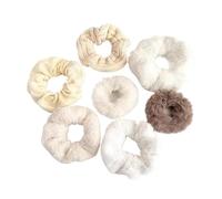 Chouchous pour Cheveux Ensemble de 7 chouchous for femmes, bandeau en peluche solide for filles(Color3)