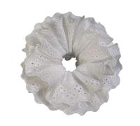 Chouchous pour cheveux pour femmes, anneaux, White | Porte-queue de cheval en dentelle à cravate esthétique