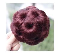 Chouchous Pour Chignon Brésilien Remy Cheveux Tressés - Chignon Tressé - Extensions De Cheveux Humains - Chignon Pour Femmes Et Filles (99J)