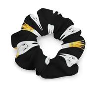 Chouchous pour femmes, hygiénistes dentaires, couronnes dentaires, King, élastiques dorés et noirs pour tresses et queues de cheval longue tenue, sans métal, accessoires pour dreadlocks