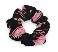 Chouchous roses en forme de cœur et de flamant rose pour femmes, élastiques à cheveux confortables pour cheveux bouclés, pour hommes, femmes et garçons, accessoires pour dreadlocks