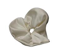Chouchous surdimensionnés élégants en forme de cœur satiné multi-usage pour queue de cheval tendance et chignon