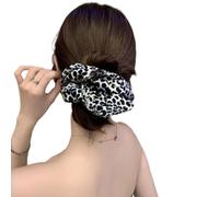 Chouchous surdimensionnés Léopards Imprimé Volants Maillard Cheveux Chouchou Élastique Postiches Cheveux Corde à Cheveux Dame Décoration de Cheveux