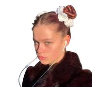 Chouchous tendance en dentelle épaisse pour cheveux surdimensionnés et élégants pour queue de cheval pour femme