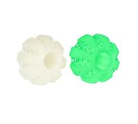 Chouchouter Balle de friandises pour chien, jouet de nettoyage des dents de chien, balles rebondissantes phosphorescentes interactives, puzzle mangeoire jouet pour chiot 6 cm/7,1 cm, balle lumineuse