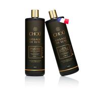 CHOÜ-Lissage brésilien Kit professionnel Sans Formol aux actifs naturels-Lissage kératine- avec Shampoing clarifiant-Convient femmes enceintes et enfants Fabriqué en France 1L