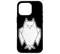 Chouette à Cornes x Hibou Origami géométrique Coque pour iPhone 16 Pro