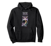 Chouette abstraite, expression artistique unique, esprit créatif Sweat à Capuche