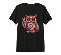 Chouette Amusante - Paix - Hippie - Animaux Sauvages T-Shirt Haut de Gamme