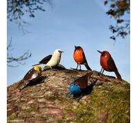 CHOUETTE AND CO-Oiseau métal peint main