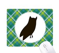 chouette animal noir portrait réseaux verte grille pixel tapis de souris