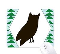 chouette animal noir portrait tapis de souris green pine tree tapis en caoutchouc