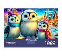 Chouette Arc-en-Ciel Puzzle 1000 PiècesOwl Trio pour Experts Carton Anti-Stress sans Reflets pour Collectionner Livraison Rapide 38x26cm/1000pcs