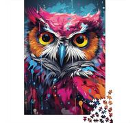 Chouette Art Couleur 1000 Pièces Mini Puzzle pour Adolescents Relaxant | 38x26cm Papier Salon Décoration Surface Lisse Cadeau Ami